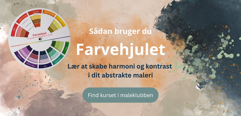 S&aring;dan bruger du farvehjulet. L&aelig;r at skabe harmoni og kontrast i dit abstrakte maleri